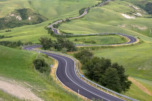 La strada delle crete, vicino ad Asciano