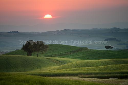 Tramonto in Val d'Orcia vicino a Pienza